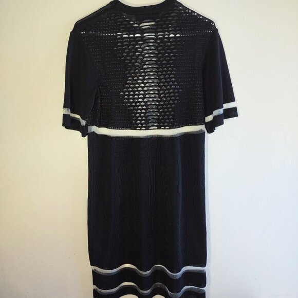 Alexander Wang x H&M Black Mesh Mini Dress Dark Romance Whimsigoth Size Small - Picture 6 of 11